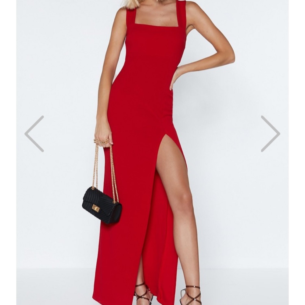 Nasty Gal Square With Me Maxi Dress